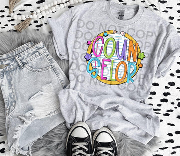 Pencil Stars Paper Counselor Gildan Softstyle® T-Shirt Sport Grey