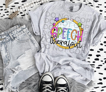 Pencil Stars Paper Speech Therapist Gildan Softstyle® T-Shirt Sport Grey