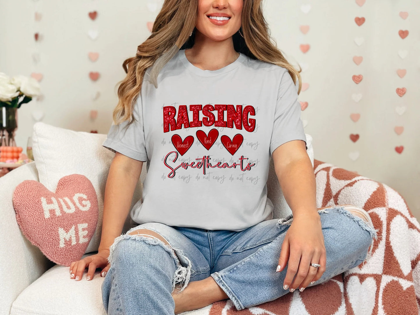Raising Sweethearts Gildan Softstyle® T-Shirt Ice Grey