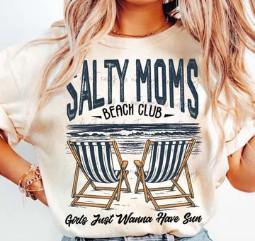 Salty Moms Beach Club Comfort Colors Adult Heavyweight T-Shirt Ivory