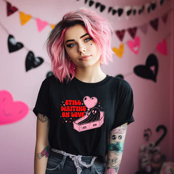 Still Waiting On Love Gildan Softstyle® T-Shirt Black