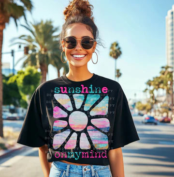 Sunshine On My Mind Comfort Colors Adult Heavyweight T-Shirt Black