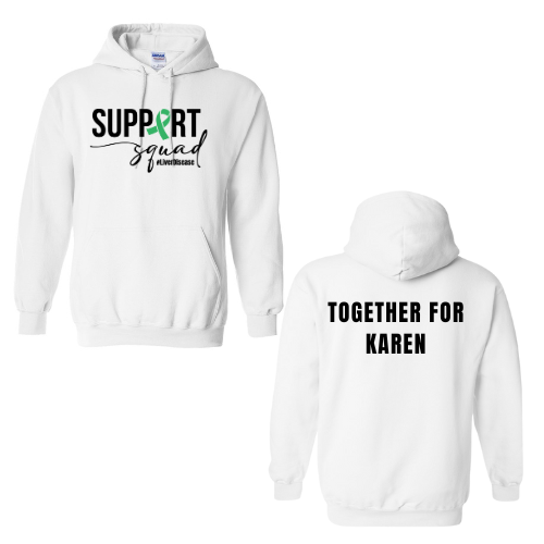 Support Squad Black Text Double Print Gildan Unisex Heavy Blend™ Hooded Sweatshirt