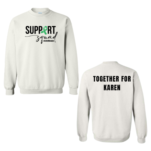 Support Squad Black Text Double Print Gildan Heavy Blend™ 50/50 Fleece Crew