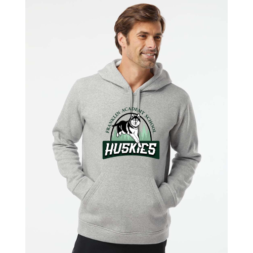 Franklin Academy Large Logo Adidas Unisex Fleece Hooded Sweatshirt Gray