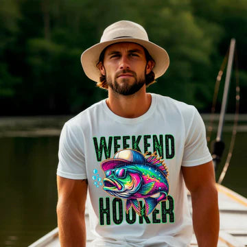 Weekend Hooker Rainbow Gildan Softstyle® T-Shirt White