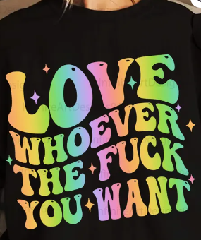 Love Whoever The Fuck You Want Gildan Softstyle® T-Shirt Black