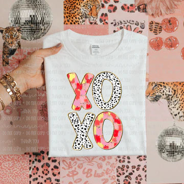 XOXO Brushstroke Dotted Gildan Softstyle® T-Shirt White