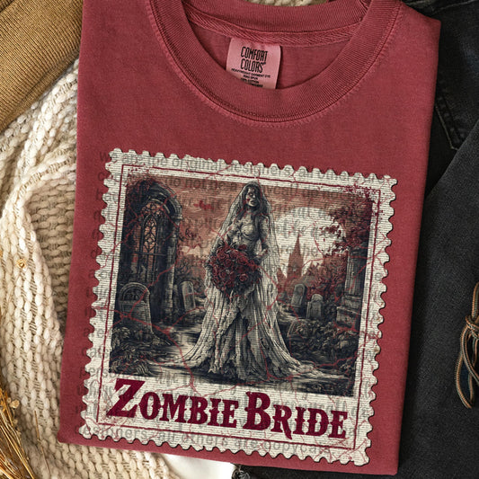 Zombie Bride Comfort Colors Adult Heavyweight T-Shirt Brick