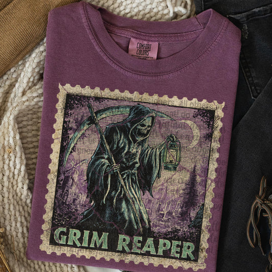 Grim Reaper Comfort Colors Adult Heavyweight T-Shirt Berry