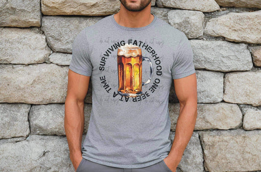 Surviving Fatherhood One Beer at a Time Gildan Softstyle® T-Shirt Sport Grey