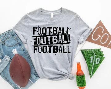 Football X 3 Bella + Canvas Unisex Jersey T-Shirt Athletic Heather