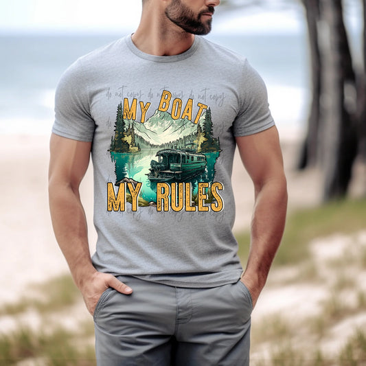My Boat My Rules Gildan Softstyle® T-Shirt Sport Grey