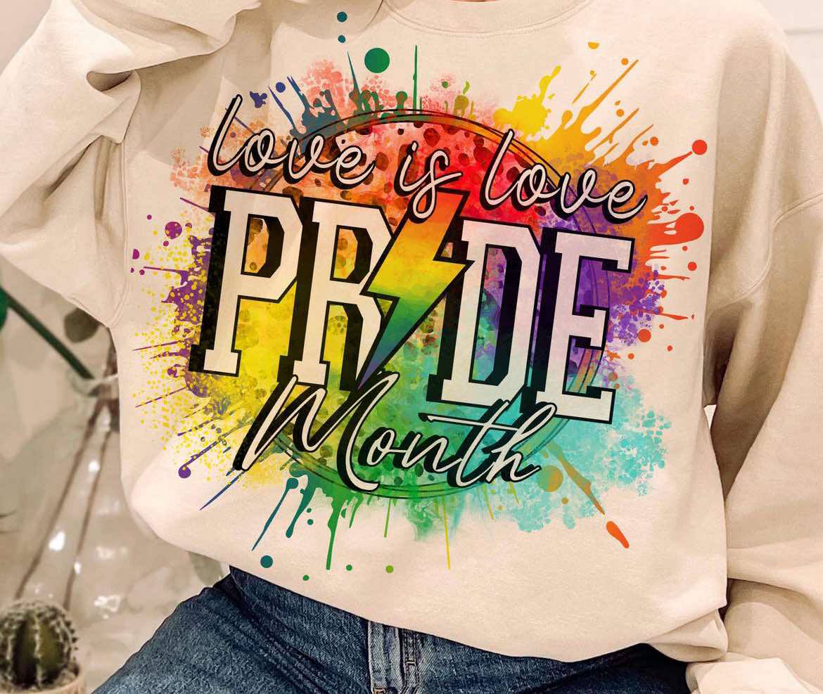 Love Is Love Gildan Heavy Blend™ 50/50 Fleece Crew Sand