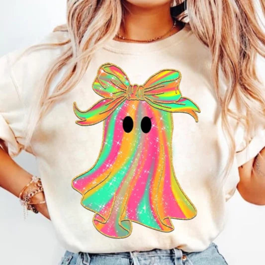 Rainbow Ghost Gildan Softstyle® T-Shirt Natural
