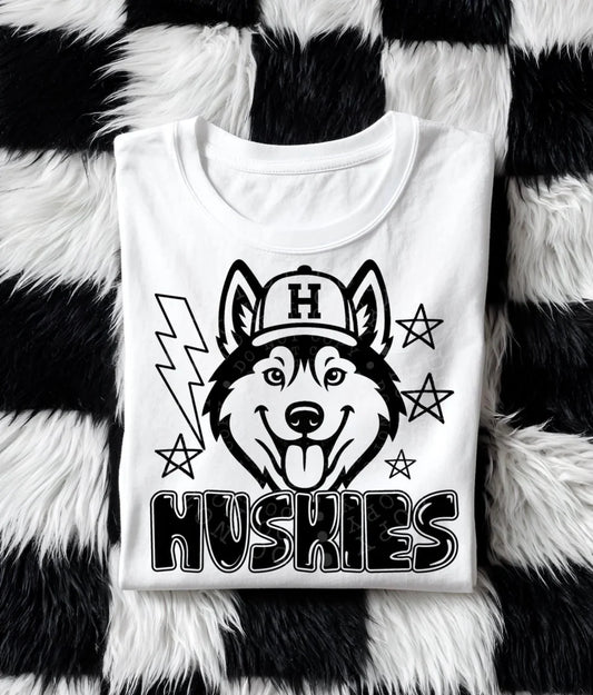 Huskies Wearing Hat Gildan Softstyle® T-Shirt White