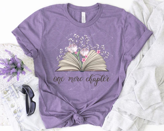 One More Chapter Bella + Canvas Unisex Jersey T-Shirt Heather Purple