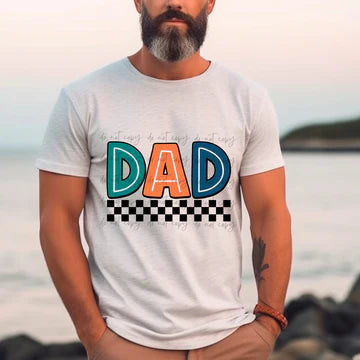 Dad Checkered Gildan Softstyle® T-Shirt White