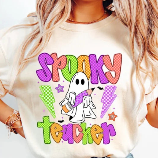 Spooky Teacher Comfort Colors Adult Heavyweight T-Shirt Ivory