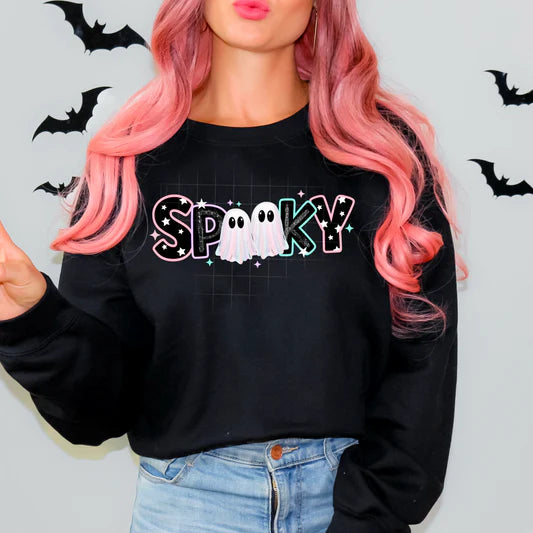 Spooky Gildan Heavy Blend™ 50/50 Fleece Crew Black