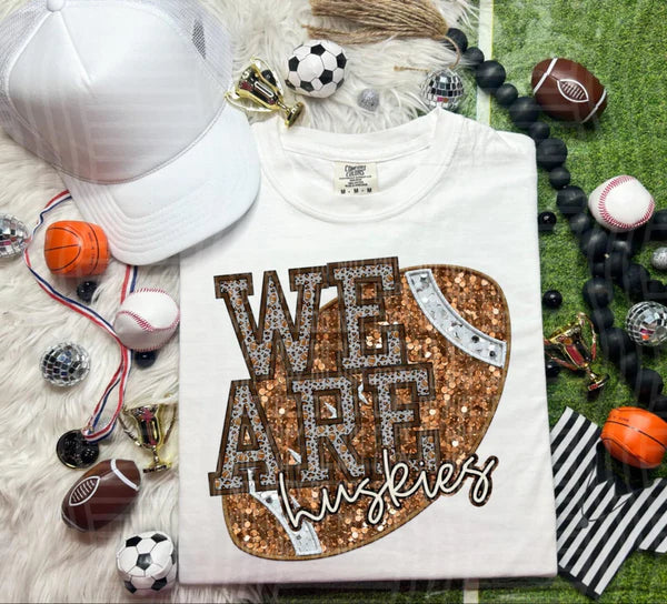 We Are Huskies Football Comfort Colors Unisex Garment-Dyed Heavyweight T-Shirt Ivory