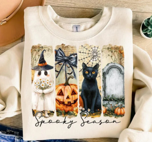 Spooky Season Gildan Heavy Blend™ 50/50 Fleece Crew White