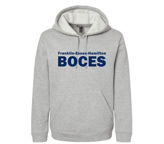 Adidas Fleece Hooded Grey Sweatshirt Blue FEH BOCES
