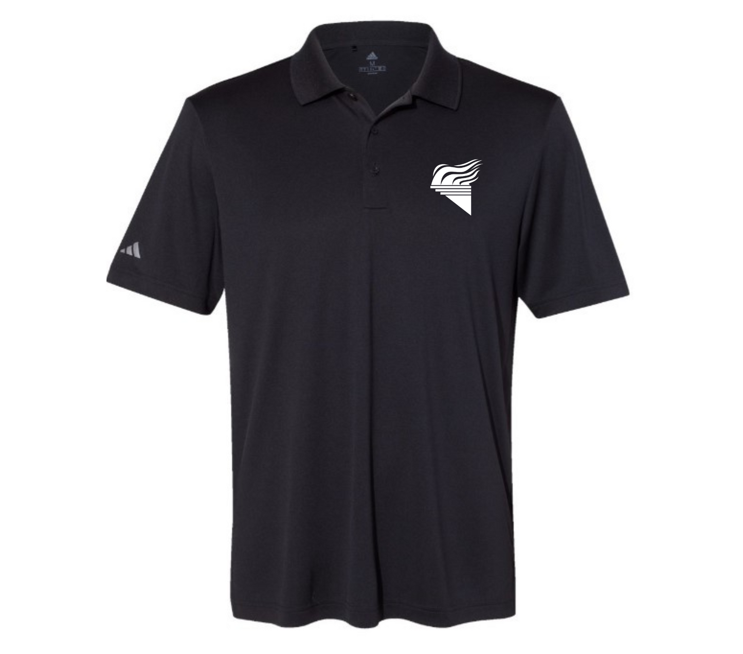 Adidas Performance Polo Black White Torch Pocket