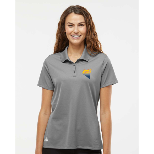 Adidas Women's Performance Piqué Polo Three Grey Full Color Torch Pocket