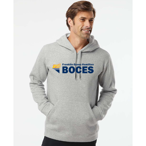 Torch and Name Adidas Unisex Fleece Hooded Sweatshirt Gray