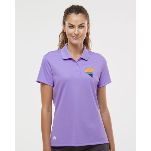 Adidas Women's Performance Piqué Polo Violet Full Color Torch Pocket