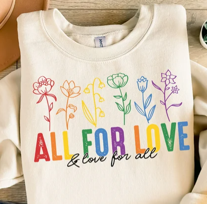 All For Love Gildan Heavy Blend™ 50/50 Fleece Crew Sand