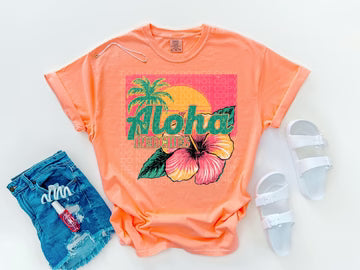 Aloha Beacher Comfort Colors Adult Heavyweight T-Shirt Melon