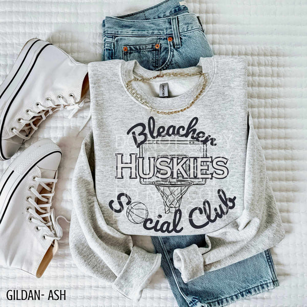 Huskies Bleacher Social Club Heavy Blend™ 50/50 Fleece Crew Sport