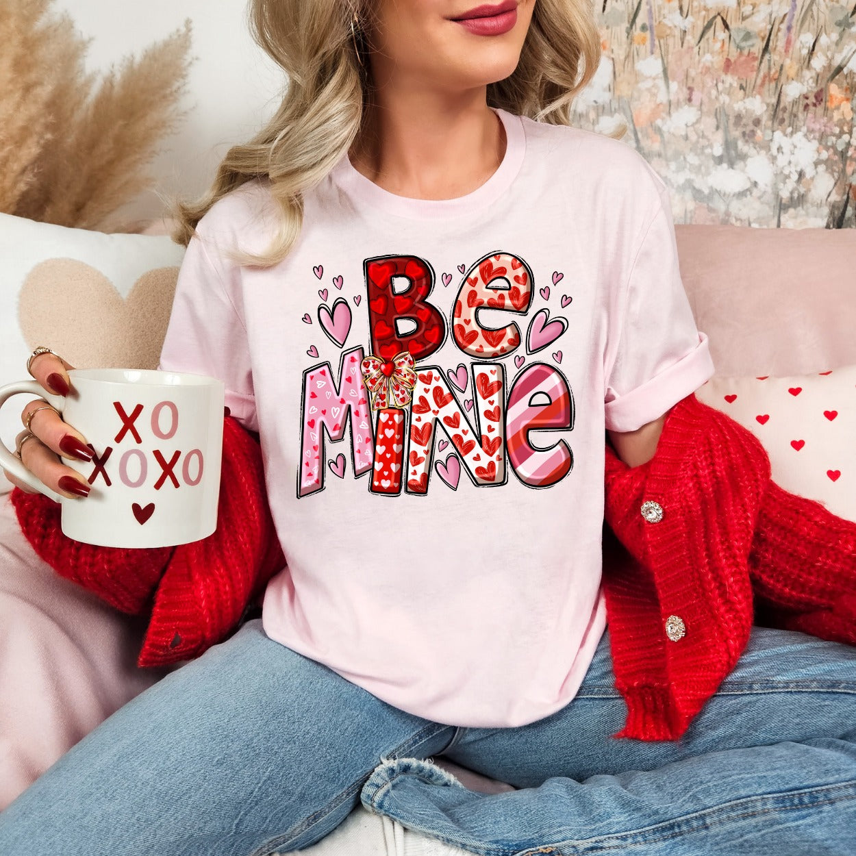 Be Mine Gildan Softstyle® T-Shirt Light Pink