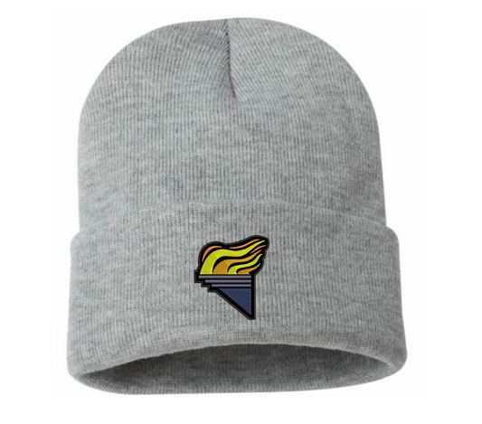 Sportsman Solid Cuffed Beanie Full Color Torch Embroidered Patch