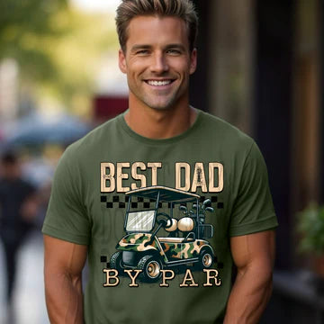 Best Dad By Par Gildan Softstyle® T-Shirt Military