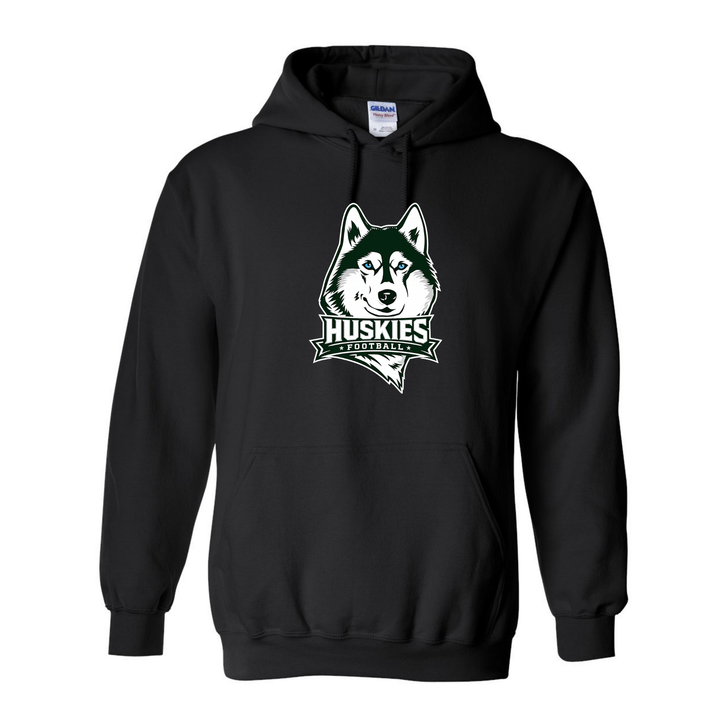 Huskie Football Gildan Unisex Heavy Blend™ Hooded Sweatshirt Sport Black
