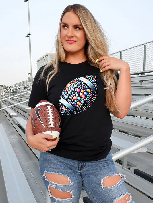 Bling Football Gildan Softstyle® T-Shirt Black