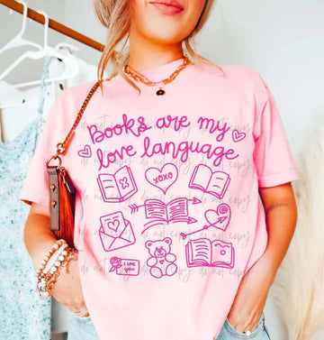 Books Are My Love Language Gildan Softstyle® T-Shirt Light Pink