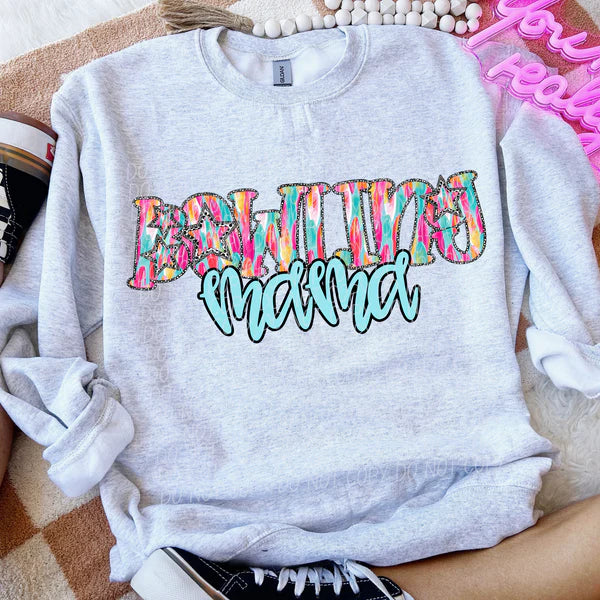 Bowling Mama Multicolor Stars Gildan Unisex Heavy Blend™ Crewneck Sweatshirt Sport Grey