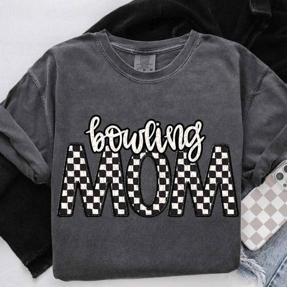Bowling Mom Comfort Colors Adult Heavyweight T-Shirt Pepper