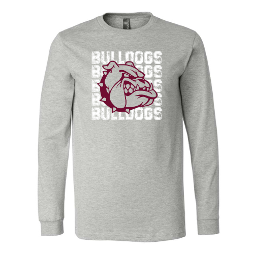 Bulldogs On Repeat Bella + Canvas Unisex Jersey Long-Sleeve