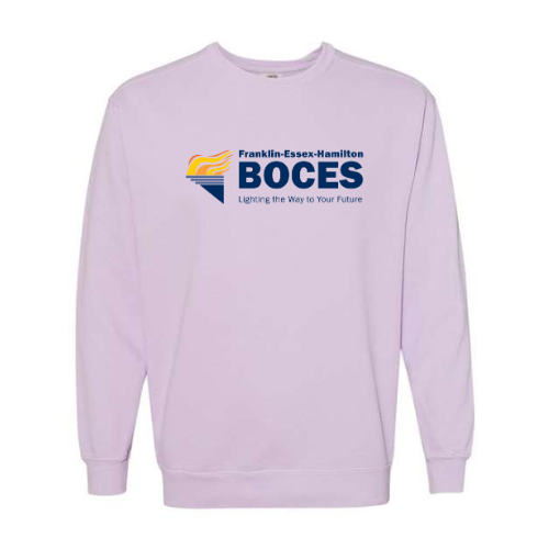 Comfort Colors Unisex Garment-Dyed Crewneck Sweatshirt Orchid Torch and Tagline