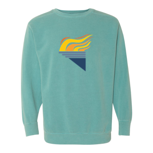 Comfort Colors Unisex Garment-Dyed Crewneck Sweatshirt Seafoam Large Torch