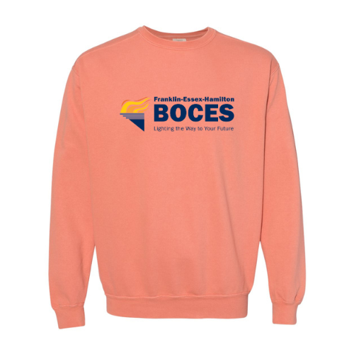 Comfort Colors Unisex Garment-Dyed Crewneck Sweatshirt Terracotta Torch and Tagline