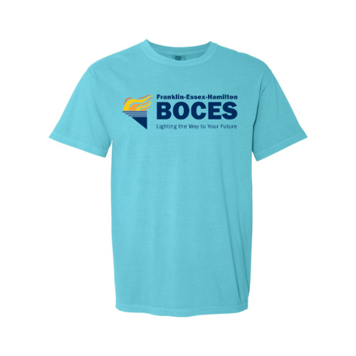 Torch and Tagline Comfort Colors Unisex Garment-Dyed Heavyweight T-Shirt Lagoon