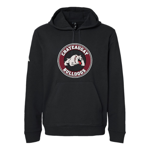 Chateaugay Bulldogs Round Large Logo Adidas Unisex Fleece Hooded Sweatshirt