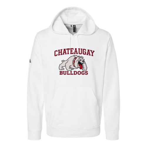 Chateaugay Bulldogs Large Logo Adidas Unisex Fleece Hooded Sweatshirt