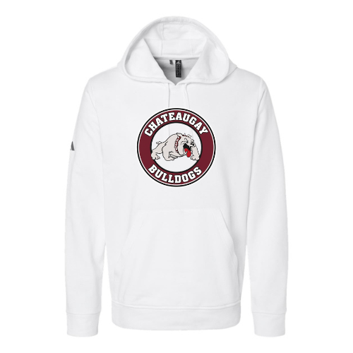 Chateaugay Bulldogs Round Large Logo Adidas Unisex Fleece Hooded Sweatshirt